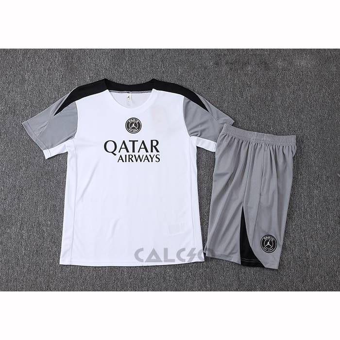 Tuta da Track Paris Saint-Germain Manica Corta 2026-2027 Bianco - Pantaloncini